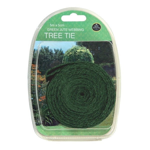 Green jute tree tie 5 m x 5 cm