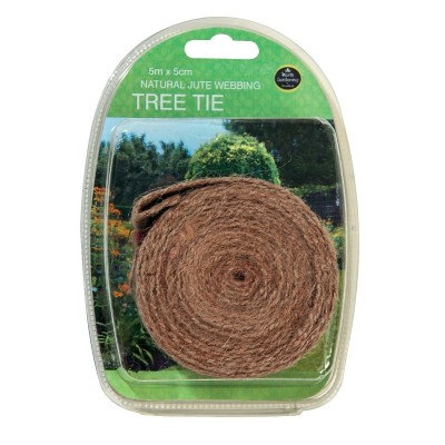 Natural jute tree tie, 5 m x 5 cm Natural jute tree tie, 5 m x 5 cm