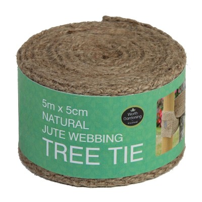 Natürliche Baumanbindung aus Stoff, 5 m x 5 cm Natürliche Baumanbindung aus Stoff, 5 m x 5 cm