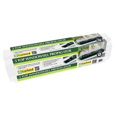 Drei Fensterbank-Pflanzgefäße Drei Fensterbank-Pflanzgefäße