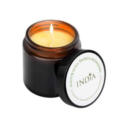 Vela de cáñamo naranja canela | INDIA
