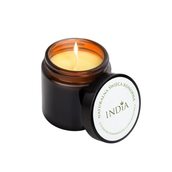 Hemp candle orange cinnamon | INDIA