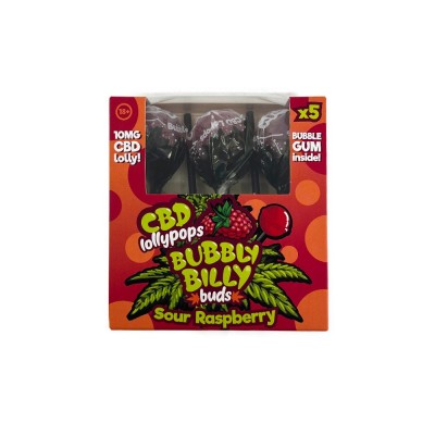 Himbeer-CBD-Lutscher - 5 Stück | BUBBLY BILLY
