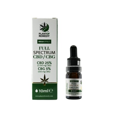 Aceite CBD/CBG de Espectro Completo Plant of Remedy 25% + 5%