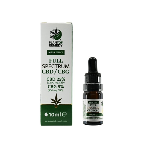 Aceite CBD/CBG de Espectro Completo Plant of Remedy 25% + 5%