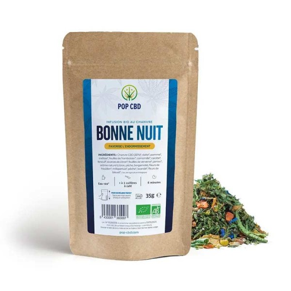 Infusión orgánica de CBD para dormir bien - a granel | POP CBD