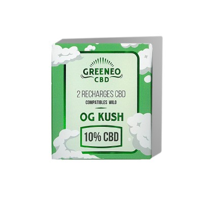CBD-Liquid-Kartusche 10% OG Kush - 2 Stück | GREENEO nikotinfrei CBD-Liquid-Kartusche 10% OG Kush - 2 Stück | GREENEO nikotinfrei