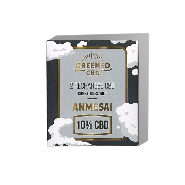 Cartucho de e-líquido CBD 10% Anmesai - 2 uds | GREENEO sin nicotina