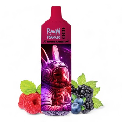 Tornado 9000 Conejo Blanco - Frutos del Bosque Mixtos Tornado 9000 Conejo Blanco - Frutos del Bosque Mixtos