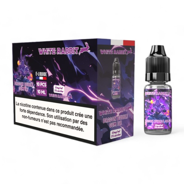 E-líquido White Rabbit 2% Dragon Bubble Gum Ice 10ml