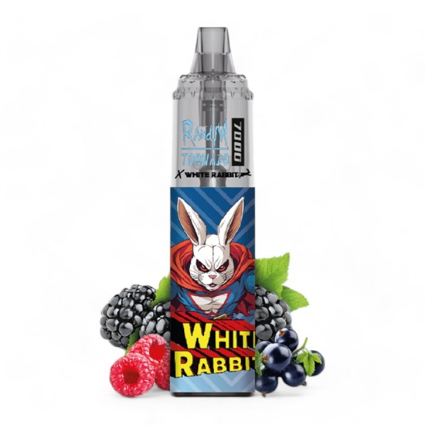 Puff White Rabbit x RandM Tornado 7000 Dreifache Beeren