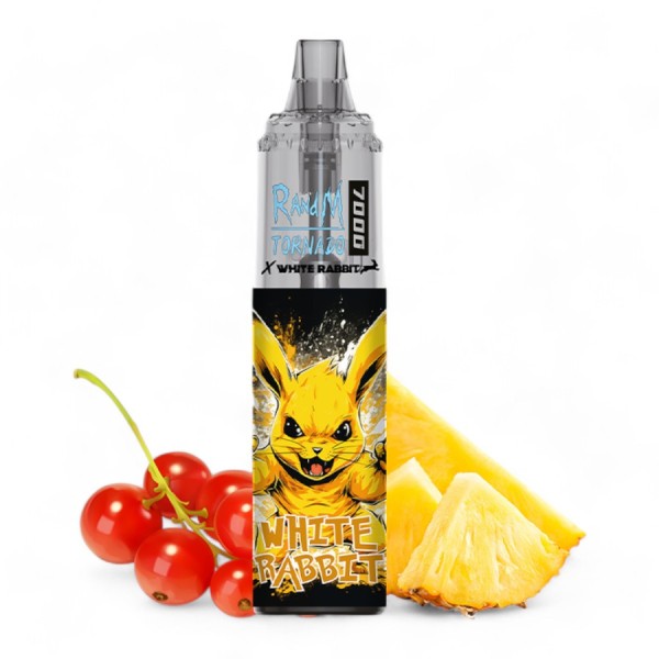 Puff Tornado 7000 Coelho Branco Frutas Vermelhas Abacaxi
