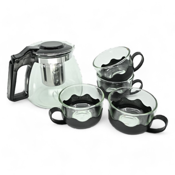 Conjunto de infusão de 5 peças com bule e xícaras