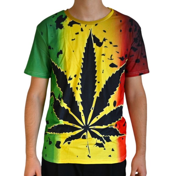 T-shirt Estilo Cannabis Rasta