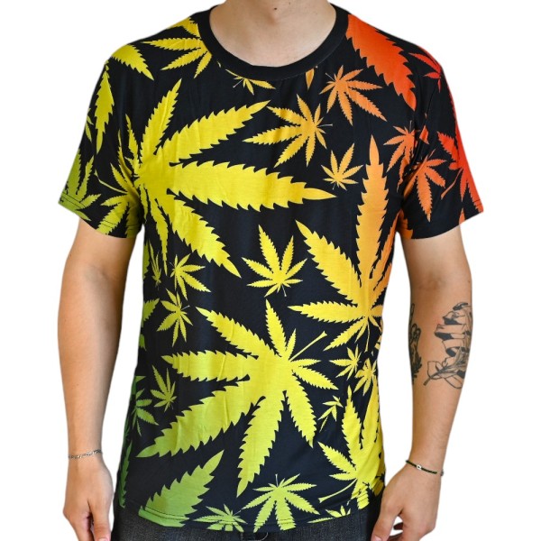 Camiseta Cannabis Multicolor