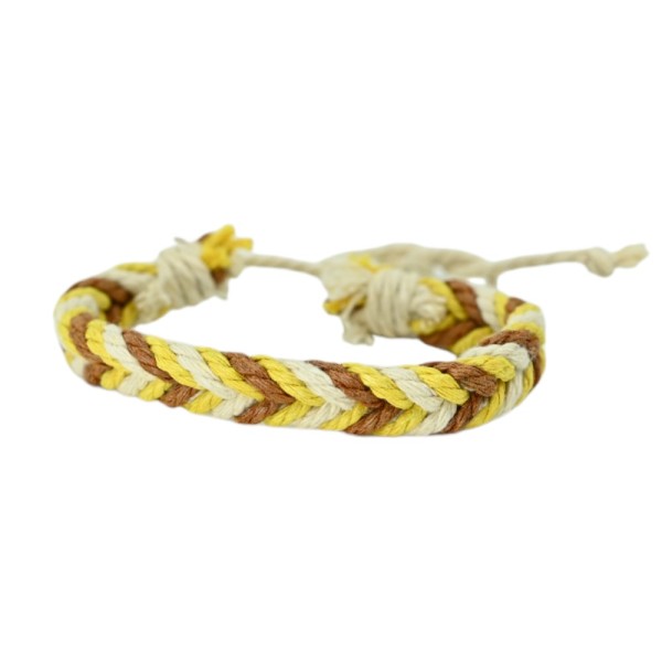 Pulsera ajustable de cáñamo trenzado