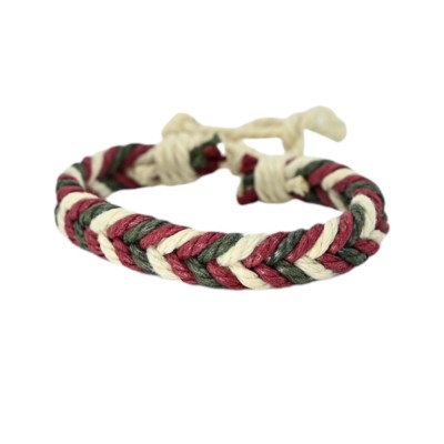 Pulseira de cânhamo trançado unissex ajustável Pulseira de cânhamo trançado unissex ajustável
