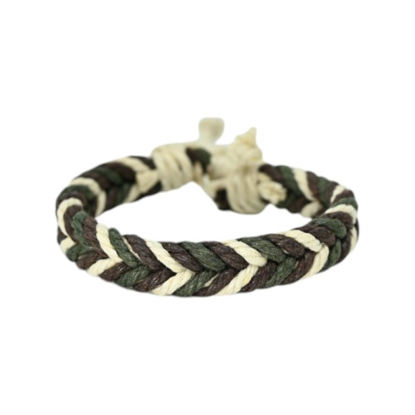 Bracciale in canapa intrecciata unisex regolabile