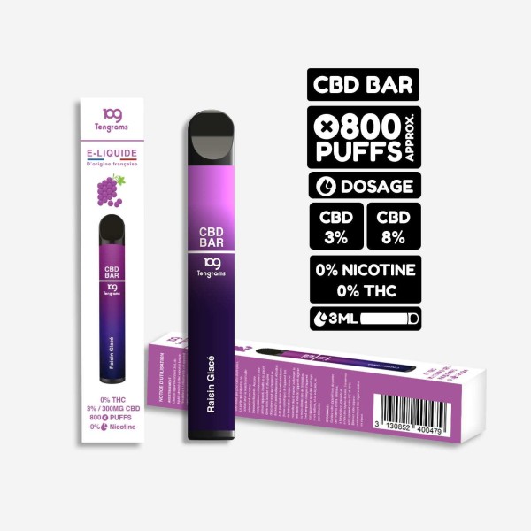 Puff Tengrams 300mg CBD Uva Ghiacciata 800 tiri