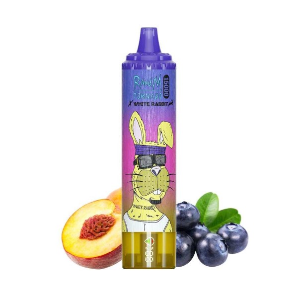 Puff White Rabbit Tornado 15000 Pêssego Mirtilo Doce