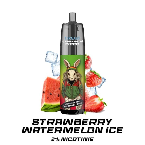 Puff WHITE RABBIT x TORNADO 15000 Erdbeere-Wassermelone-Eis