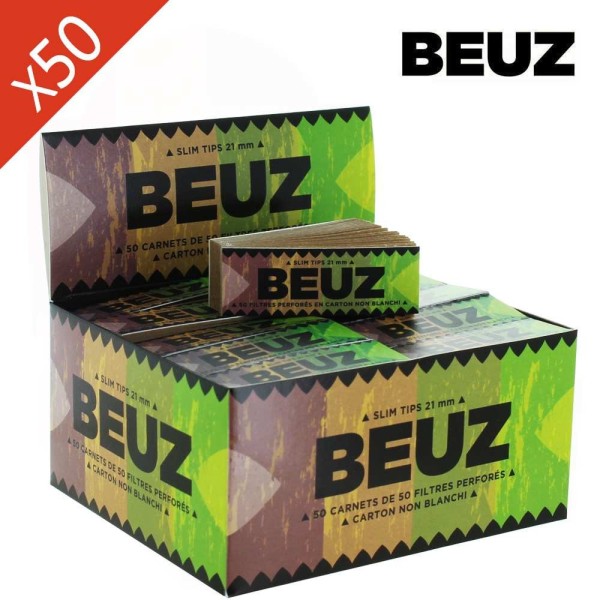 Schachtel mit 50 Beuz-Filtertips zum Rollen