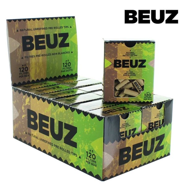 12 Cajas de Filtros de Cartón Filtros pre-enrollados Beuz (120 filtros/caja)