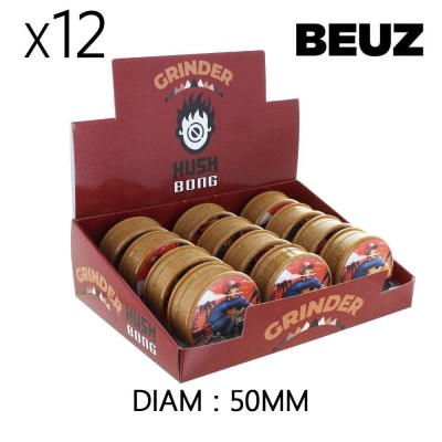 Caixa com 12 Grinders de cânhamo Bike Biodegradável Marrom 50mm Caixa com 12 Grinders de cânhamo Bike Biodegradável Marrom 50mm
