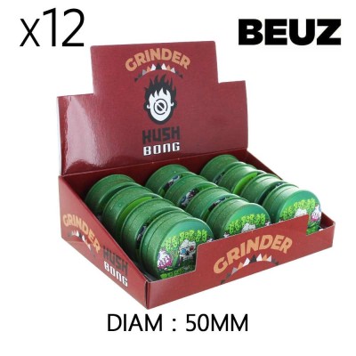 Caixa com 12 Grinders de cânhamo Beuz Skeleton Verde Caixa com 12 Grinders de cânhamo Beuz Skeleton Verde