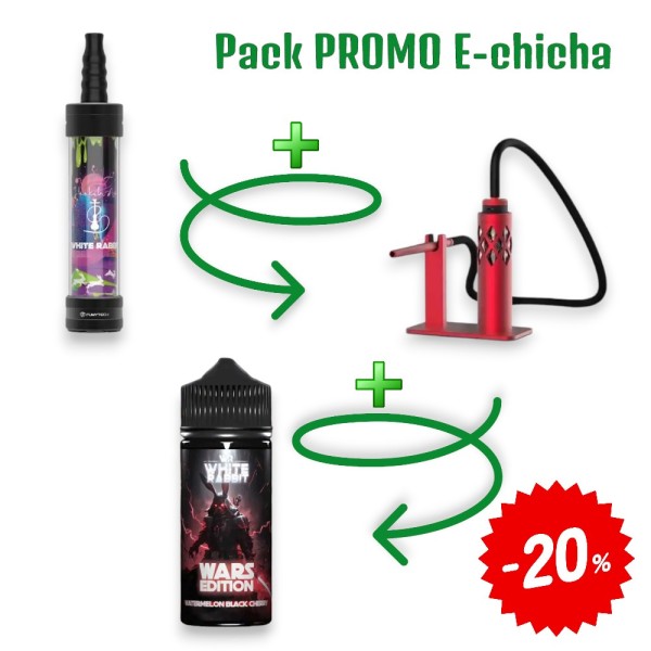 E-Shisha Set White Rabbit Air Rot