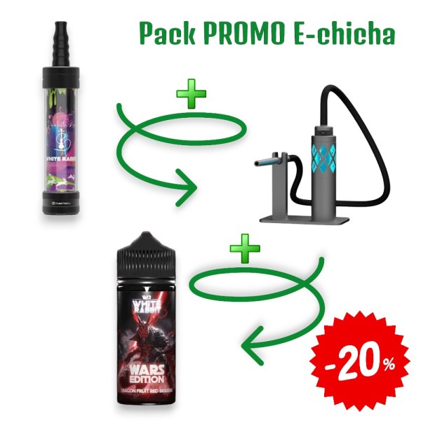 E-Shisha Set White Rabbit Air Gun Metall