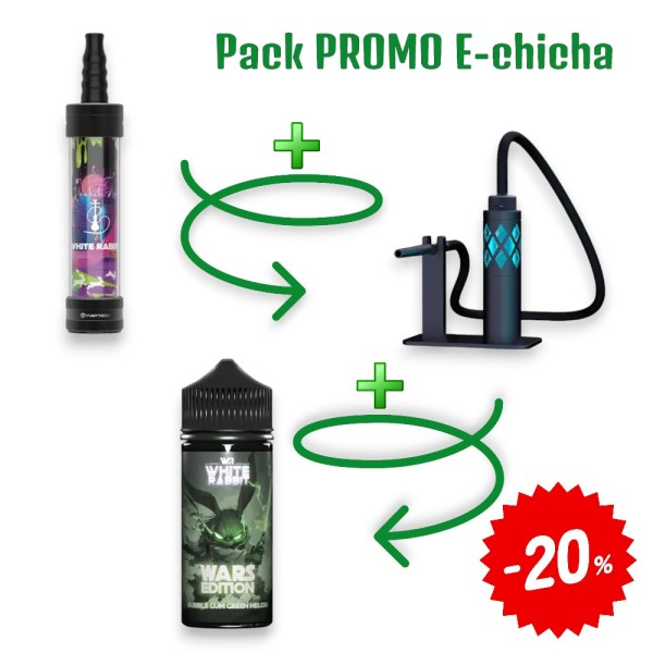 E-Shisha-Set White Rabbit Air Blau