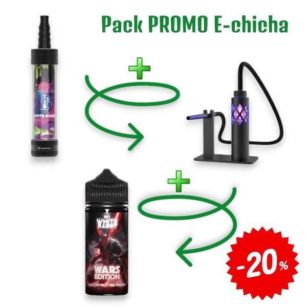 E-Shisha-Set White Rabbit Air Schwarz