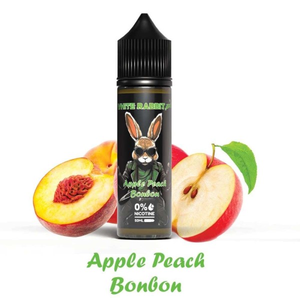 E-Liquid White Rabbit Apfel-Pfirsich-Bonbon 0% 50ml