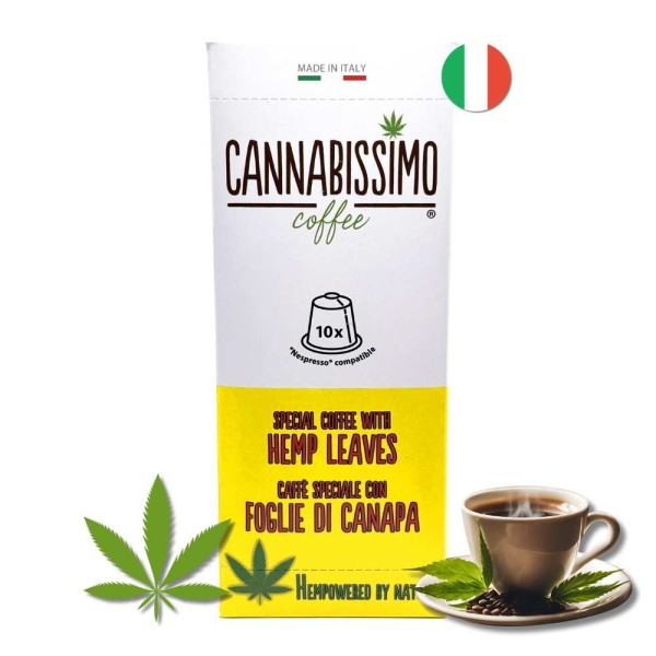 Cannabissimo Hanfblätter-Kaffee - 10 Kapseln