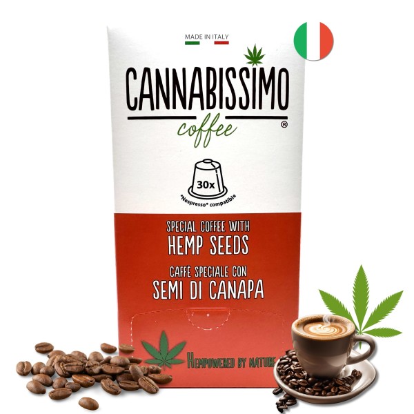 Café com Sementes de Cânhamo Cannabissimo - 30 cápsulas