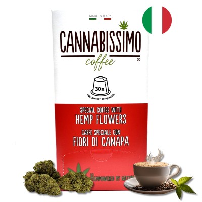 Café Cannabissimo com Flores de Cânhamo - 30 Cápsulas Café Cannabissimo com Flores de Cânhamo - 30 Cápsulas