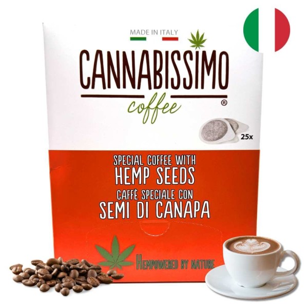 Cannabissimo Hanfsamen-Kaffeepads - 25 Stück