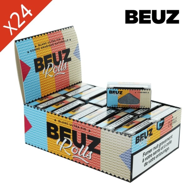 Caixa com 24 Rolos de papel Slim BRANCO Ultra Fino BEUZ