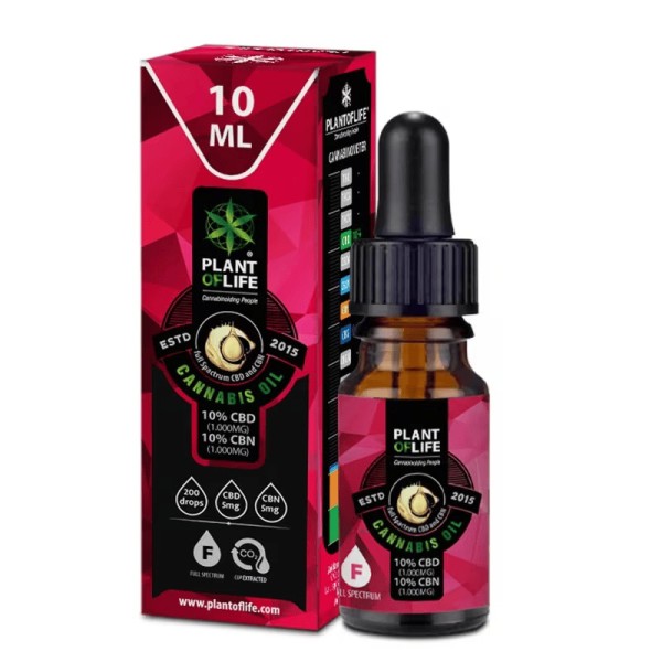 Óleo CBN CBD 10% 10ML Full Spectrum | PLANT OF LIFE
