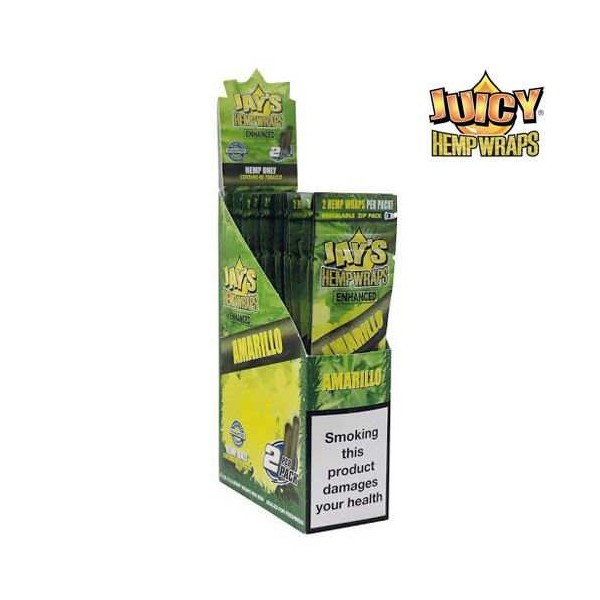 Cartine lunghe di canapa Amarillo Confezione da 25 pacchetti | JUICY JAY'S