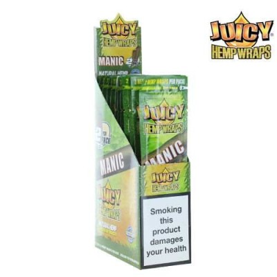 Blunt de cânhamo Manic Caixa com 25 pacotes | JUICY JAY'S Blunt de cânhamo Manic Caixa com 25 pacotes | JUICY JAY'S