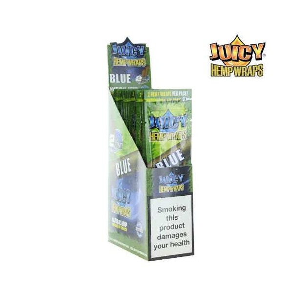 Blunt de cânhamo azul Caixa com 25 pacotes | JUICY JAY'S