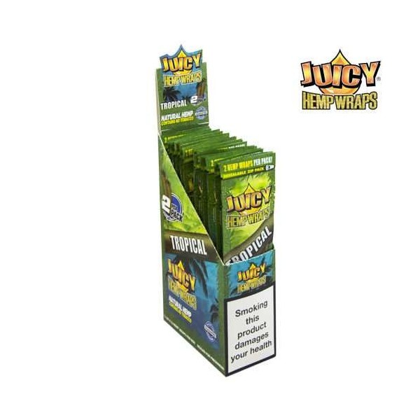 Blunt de cânhamo tropical Caixa com 25 pacotes | JUICY JAY'S