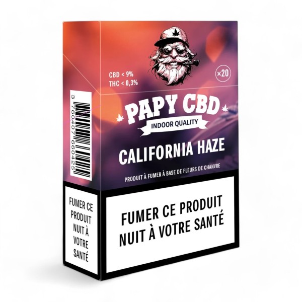 Cigarros CBD California Haze Papy CBD - Embalagem com 20