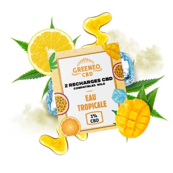 Cartucce CBD ACQUA TROPICALE - 2 pz | GREENEO