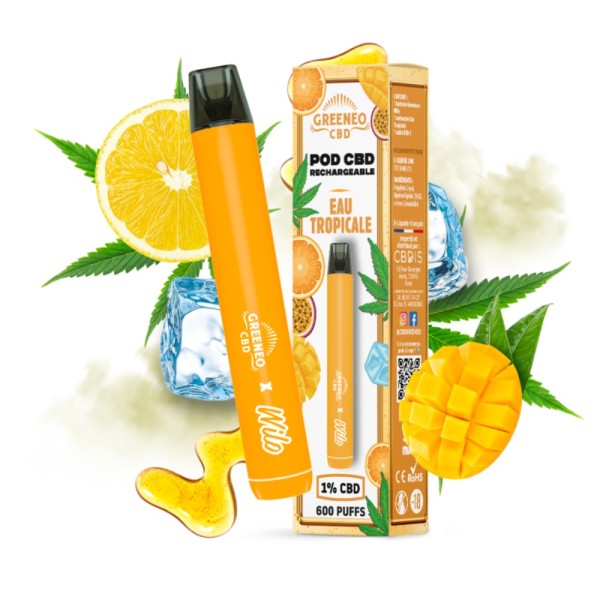 Pod CBD Recarregável Água Tropical | GREENEO