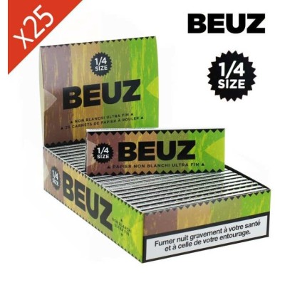 Schachtel mit 25 Heftchen ungebleichter 1/4-Blättchen zum Drehen BEUZ