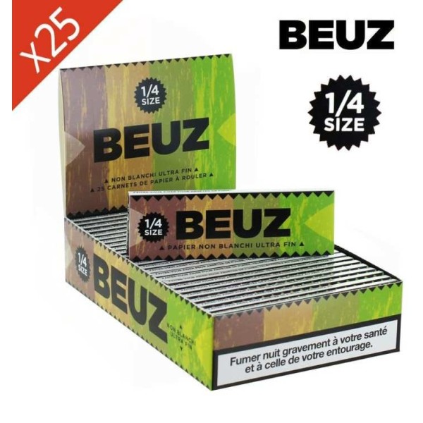 Schachtel mit 25 Heftchen ungebleichter 1/4-Blättchen zum Drehen BEUZ
