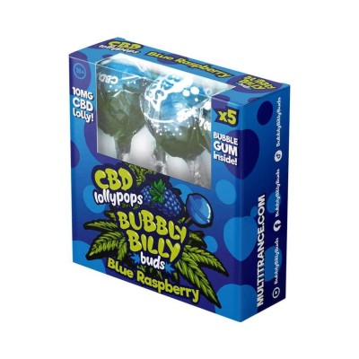 Blauer Himbeer CBD-Lutscher - 5 Stück | BUBBLY BILLY Blauer Himbeer CBD-Lutscher - 5 Stück | BUBBLY BILLY